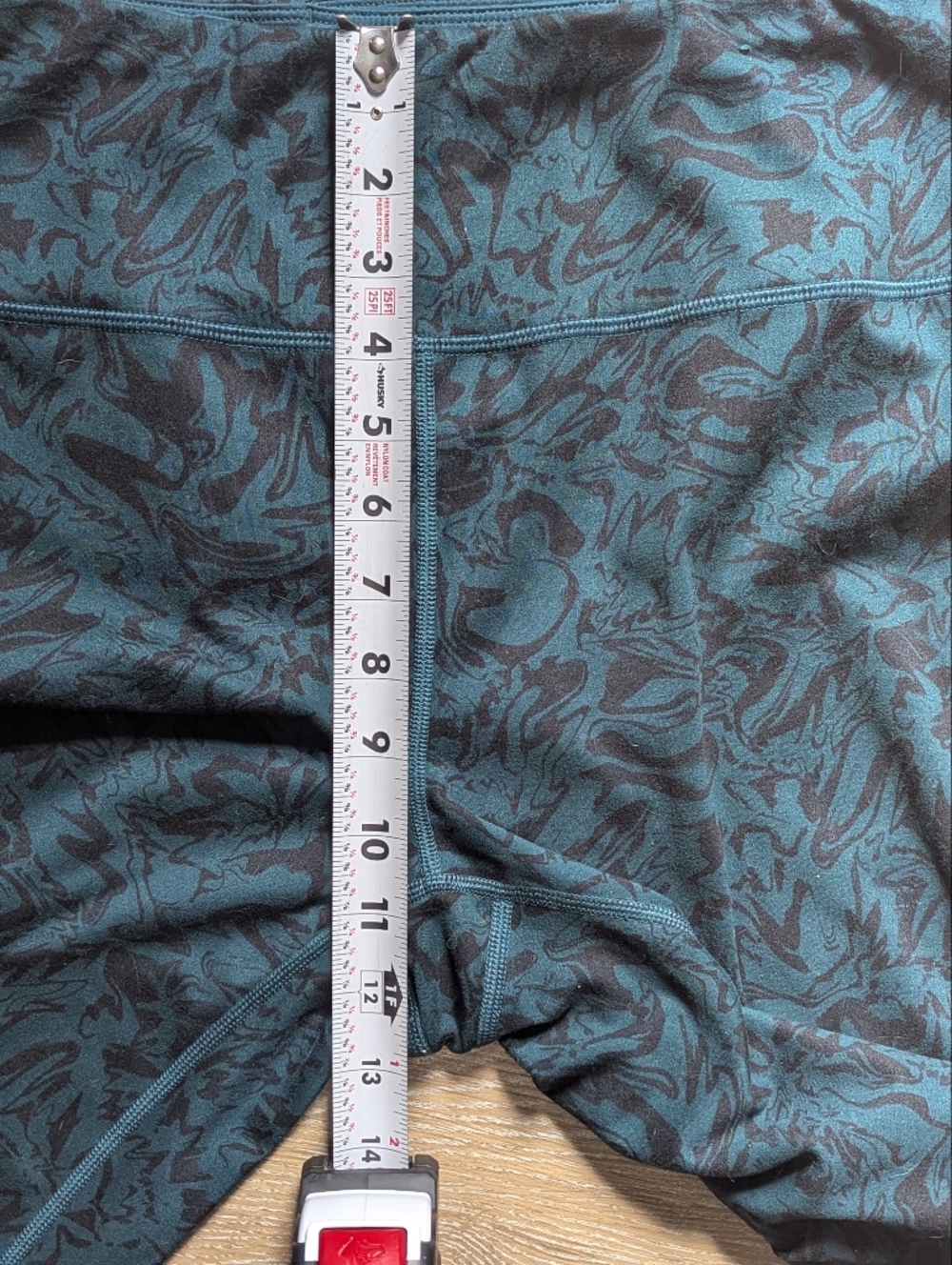 4/$10 ✨ Athletic Works Patterned Teal & Black High-Waist Leggings Women's - Picture 9 of 10
